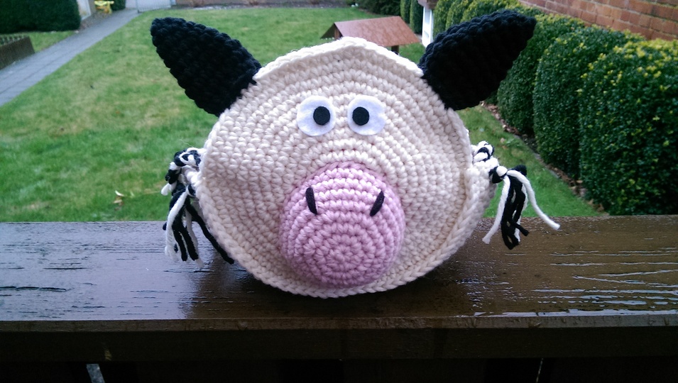 Häkelanleitung Kuhtasche, Tiertasche, Kindertasche