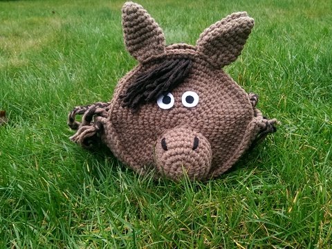 Häkelanleitung Pferdetasche, Tiertasche, Kindertasche