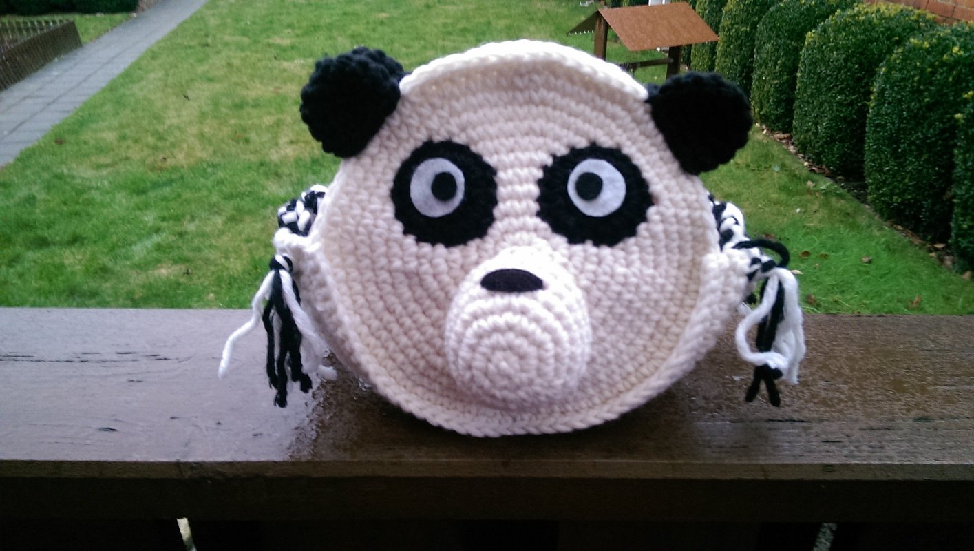 Häkelanleitung Pandatasche, Tiertasche, Kindertasche