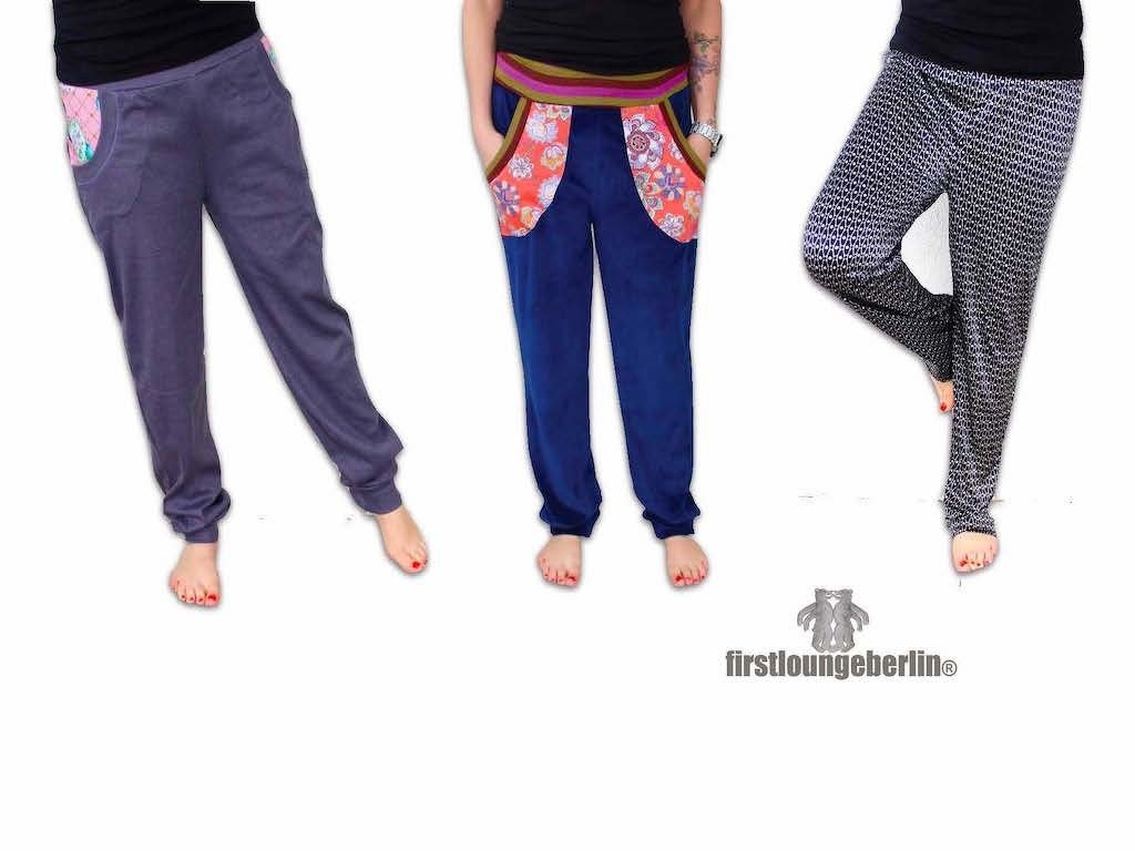 Wohlfühlhose Damen in 10 Größen 30/32 bis 60/62 Nähanleitung mit Schnittmuster von firstloungeberlin