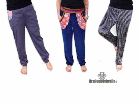 Wohlfühlhose Damen in 10 Größen 30/32 bis 60/62 Nähanleitung mit Schnittmuster von firstloungeberlin