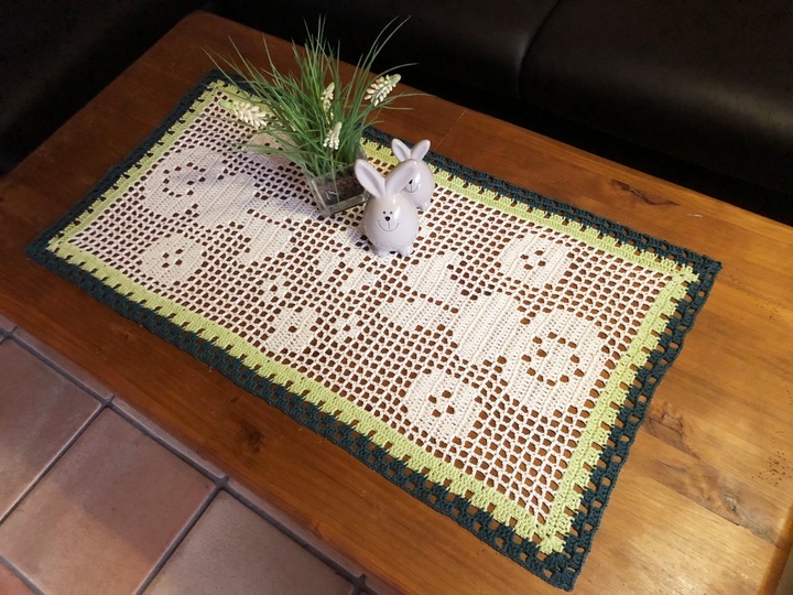 Häkeln / Sparset 3 in 1 / Tischband, Platzdeckchen und Tischläufer Ostern
