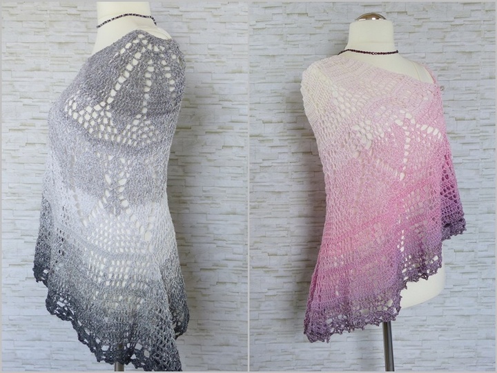 Elomina  Crochet Pattern for a beautiful crochet Shawl with a Lovely Design