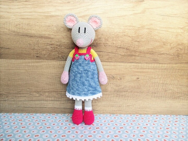 Häkelanleitung Milla Maus