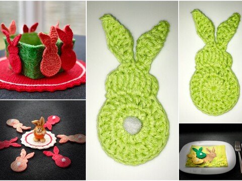 Hase / Osterhase ... Anhänger, Applikation, Dekoration - Häkelanleitung