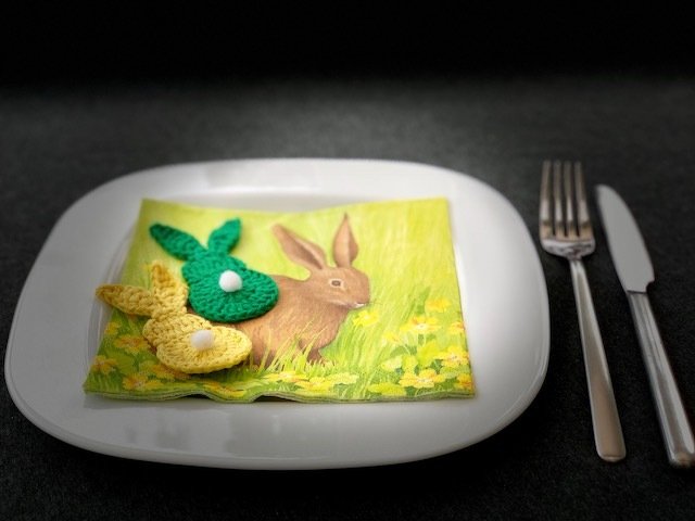 Hase / Osterhase ... Anhänger, Applikation, Dekoration - Häkelanleitung