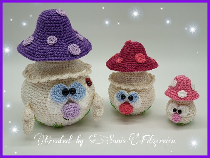 Häkelanleitung Glückspilze
