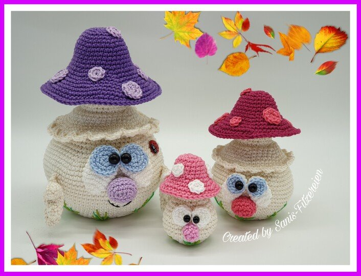 Häkelanleitung Glückspilze