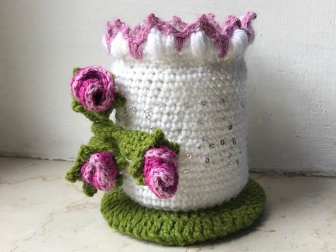 süßes Windlicht "Rosenknospen"