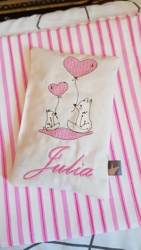 Stickdatei Fuchsliebe, 10x10 cm Rahmen