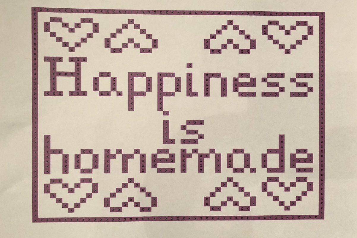 Zählmuster "Happiness is homemade"