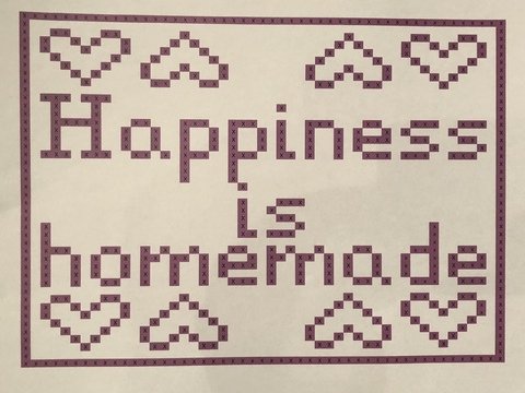 Zählmuster "Happiness is homemade"