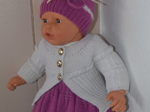 Strickanleitung * Baby Jacke "Charlotte" in 3 Größen