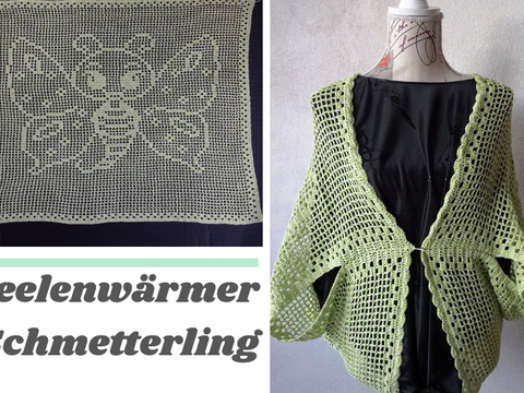 Seelenwärmer Schmetterling (Häkelanleitung)