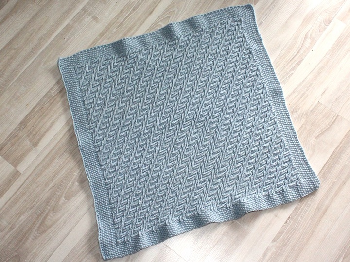 Strickanleitung Babydecke, Plaid, Wagendecke Strukturmuster,   #200