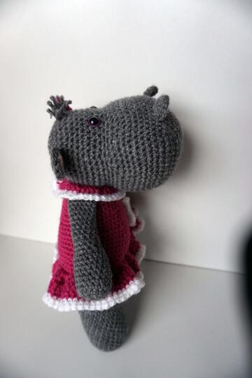 Häkelanleitung  Amigurumi Nilpferd Bertha
