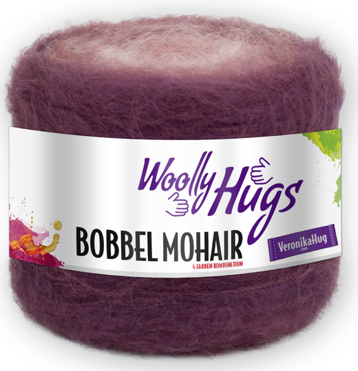 Tuchweste "Explosion" mit 1 BOBBEL-MOHAIR von Woolly Hugs gehäkelt