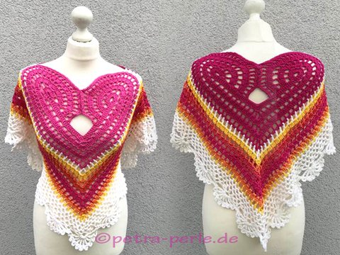 sommerlich: HerzPonchoBluse