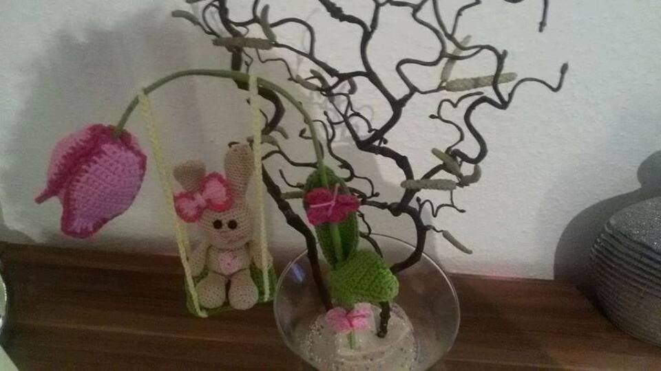 Häkelanleitung Häschen auf der Schaukel