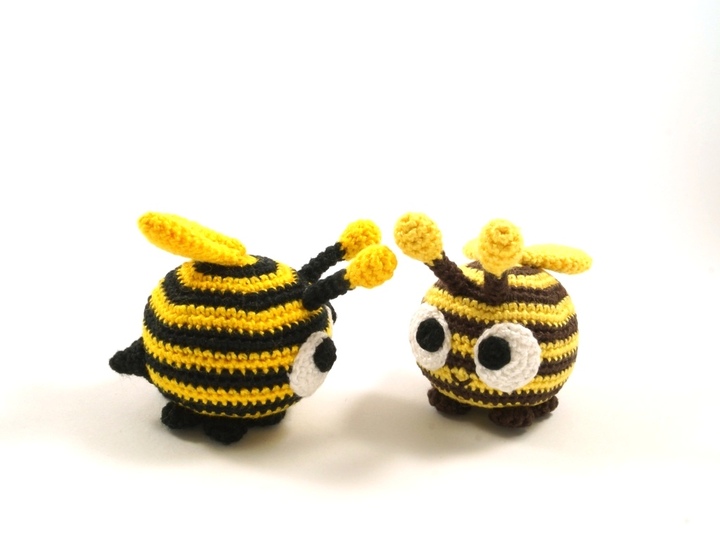 Witzige Biene - Häkelanleitung