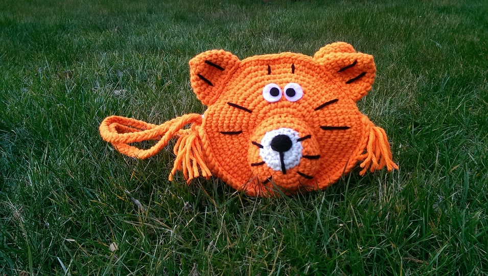 Häkelanleitung Tigertasche häkeln, Tiertasche häkeln, Kindertasche häkeln