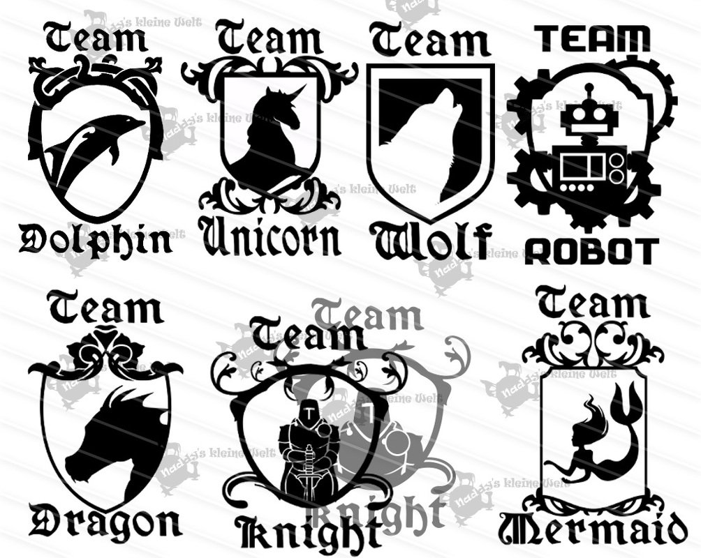 Team Badges, Plottervorlagen