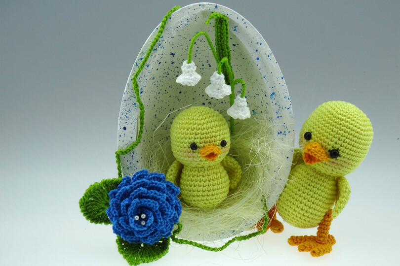 Osterei Küken Häkelanleitung Amigurumi