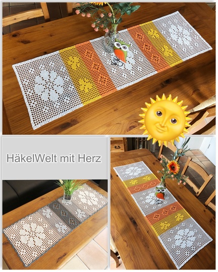 Häkeln / Tischläufer "Sommerlaune" / in 2 Größen