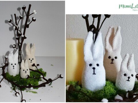 Osterdekoration Hasen - Häkelanleitung