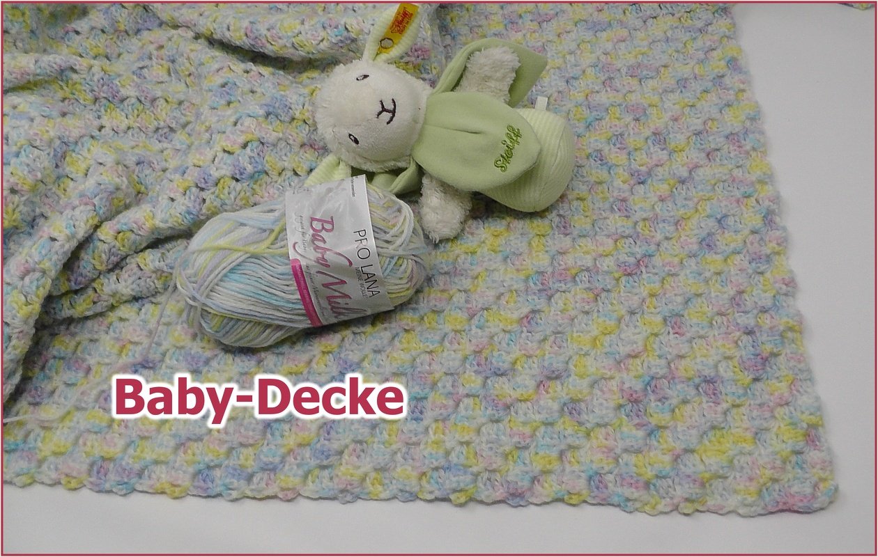 Babydecke C2C - Pixel-Look - gehäkelt mit Baby Milk von Pro Lana