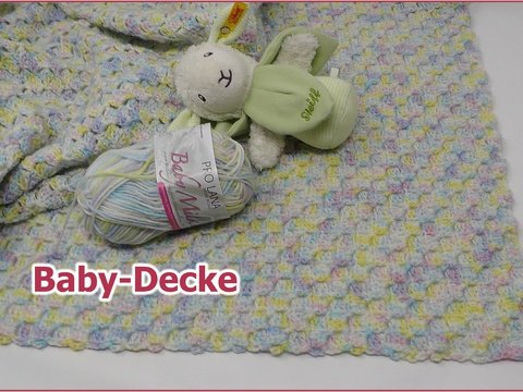 Babydecke C2C - Pixel-Look - gehäkelt mit Baby Milk von Pro Lana