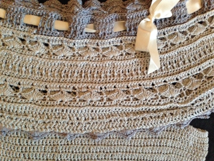 Häkeltop "Funkelnder Diamant" passend zur gleichnamigen Jacke, Gr. 42