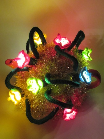 Christmas Tinsel and Fairy Lights Tea Cosy