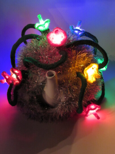 Christmas Tinsel and Fairy Lights Tea Cosy