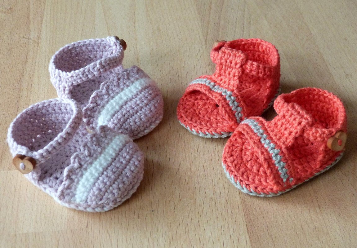 Crochet pattern for doll's sandals and ballet flats (ballerinas)