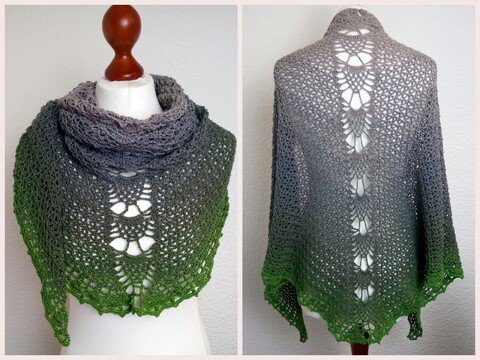 Häkelanleitung Tuch mit Ananasmuster