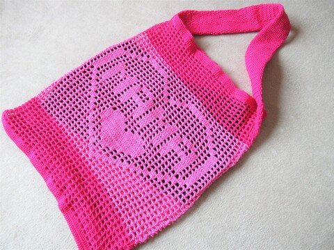 Häkelanleitung Tasche Einkaufsnetz Mama