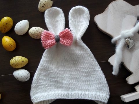 Zuckersüsse Häschen Mütze Anleitung 0-3 Monate