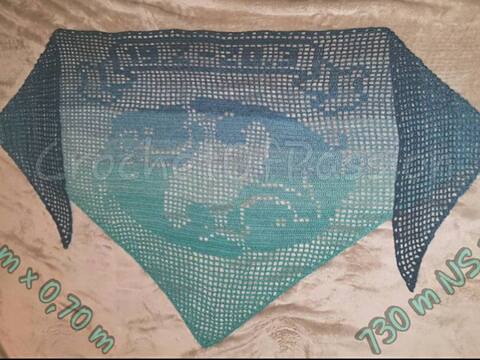 Motivtuch-Sternzeichen-Fische (Häkelanleitung)