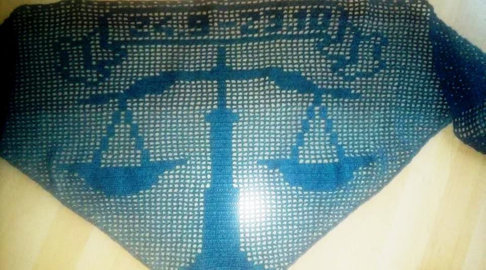 Motivtuch-Sternzeichen-Waage (Häkelanleitung)