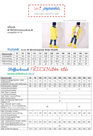 eBOOK # 108 FRIESEN.liebe4kids Einzelgrößen 92-164