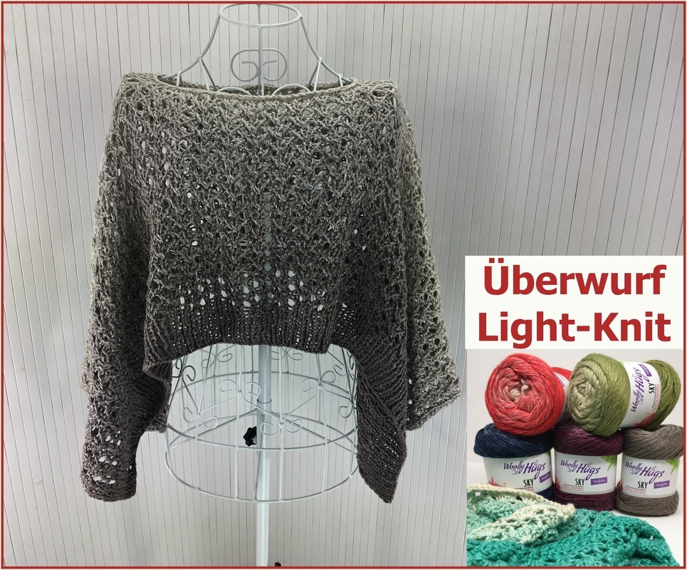 Überwurf Light-Knit mit SKY von Woolly Hugs stricken