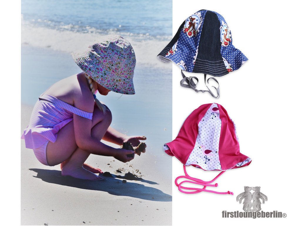 Sommerhut Sonnenhut Kinderhut Babyhut für die ganze Familie in 7 Größen Ratz Fatz nähen Nähanleitung &amp; Schnittmuster