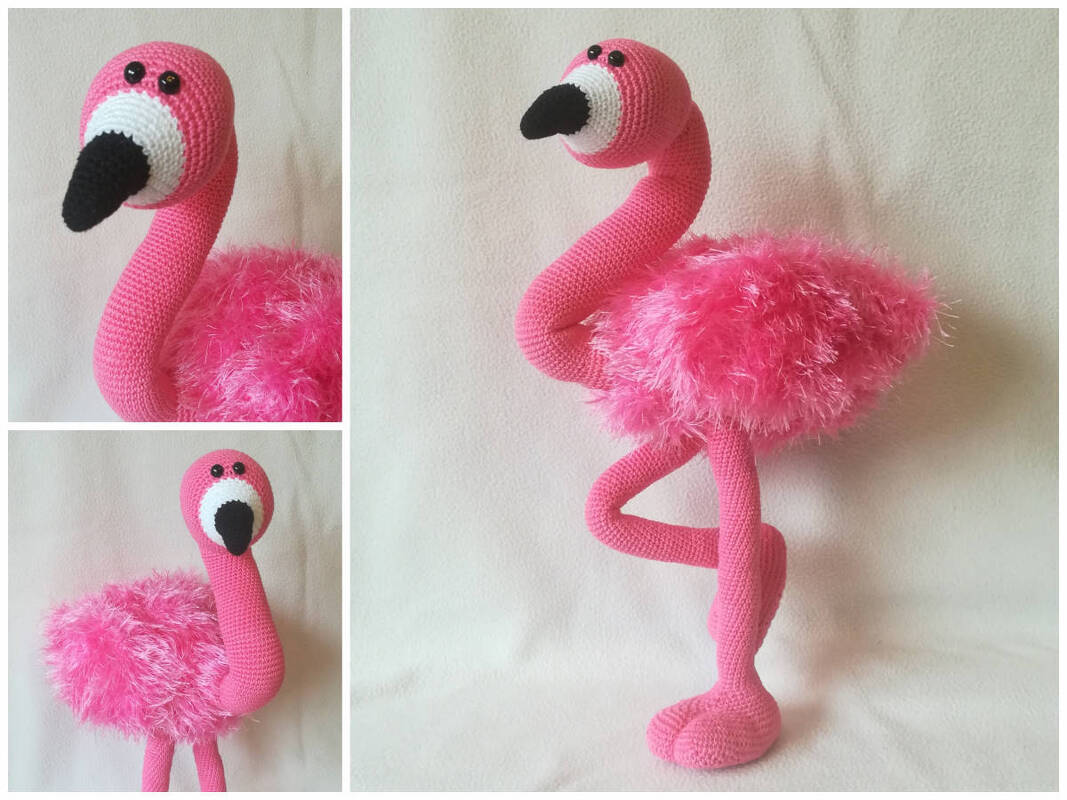 Pablo, the flamingo - crochet pattern