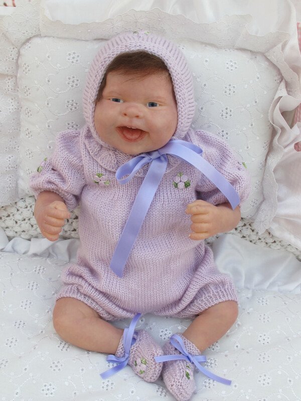 Strickanleitung Babyset für Reborn Gr. 46 EMMA - Bild 5