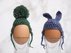 Häkelanleitung: Eiermützen mit Ohrenklappen und Hasenohren oder Bommel