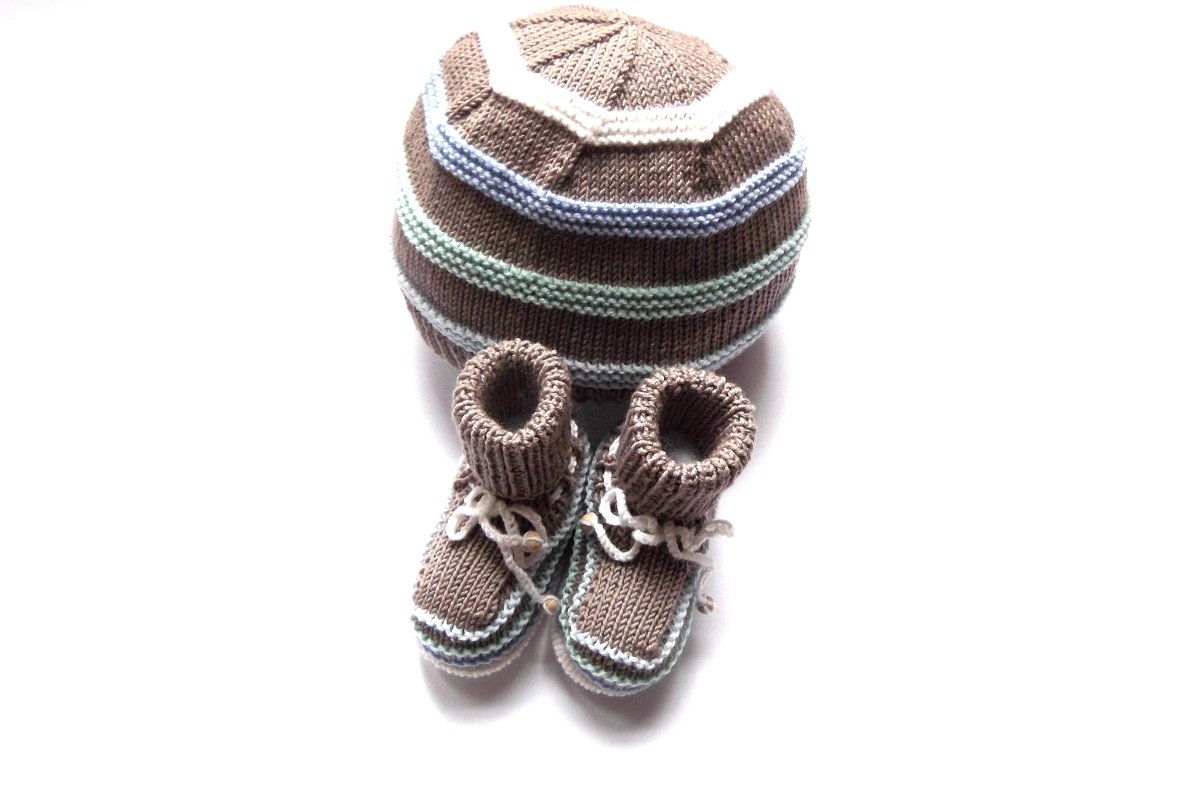 Babymütze und Schuhe "Sjard" - Bild 5