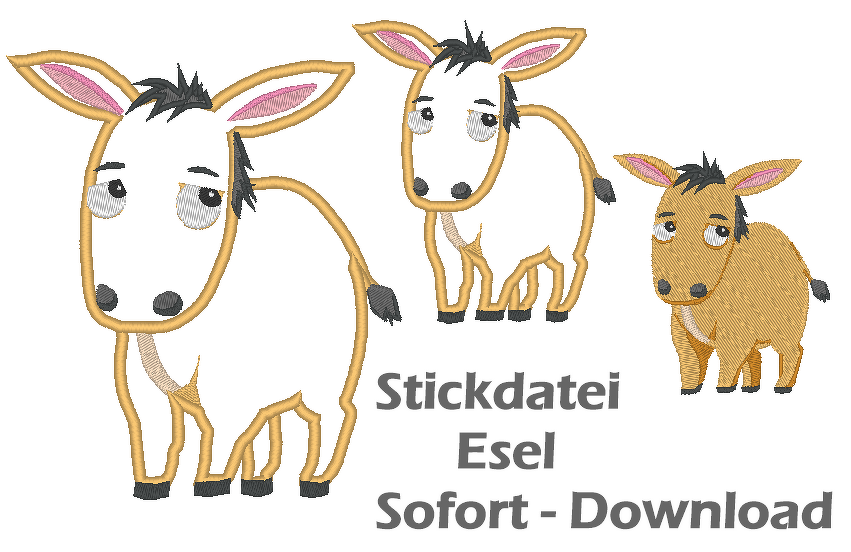 Esel Stickdatei