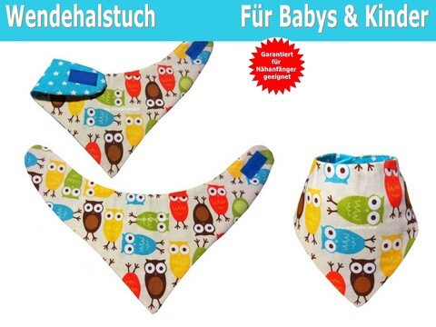 Halstuch für Babys und Kinder - Schnittmuster & Nähanleitung