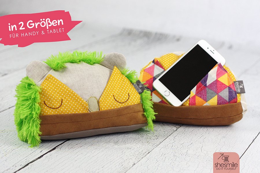 Handyhalter "Hügelbert" (Nähanleitung &amp; Schnittmuster in 2 Größen)